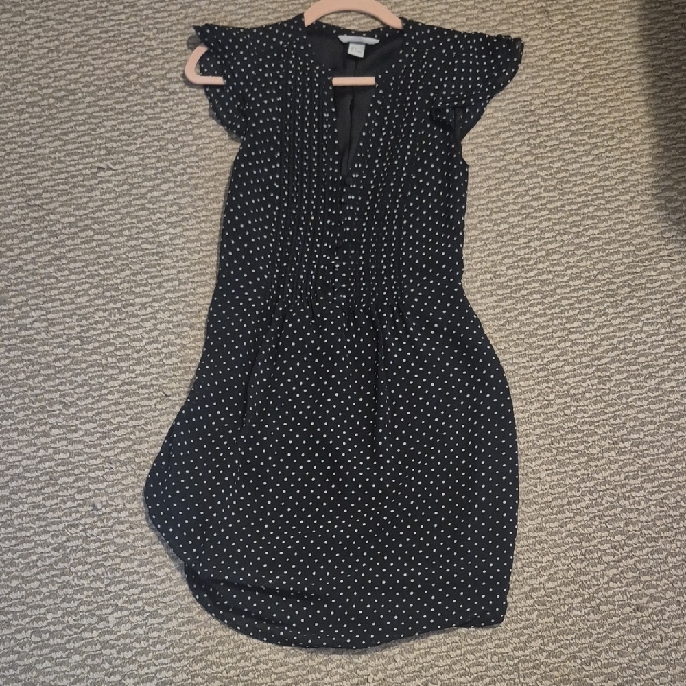 H&M Black Dress with White Dots